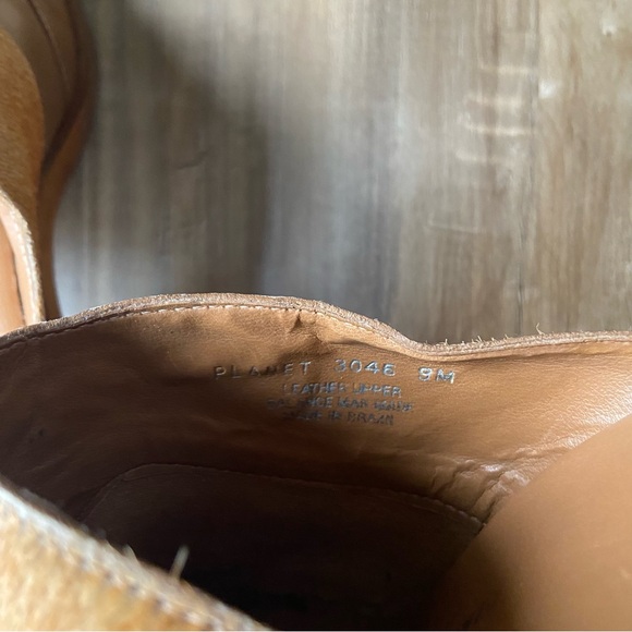 Vintage 90s Cloudsteppers western leather calf hair embroidered mules - Picture 9 of 9